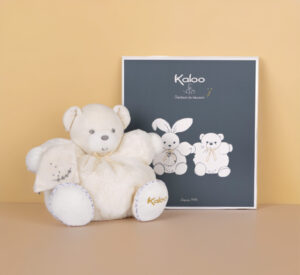 Chubby cream teddy for a newborn