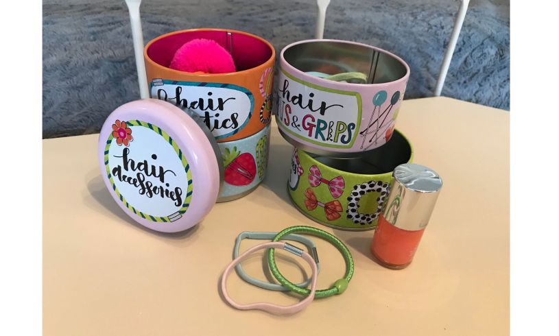 the hair accessory stacking tins 