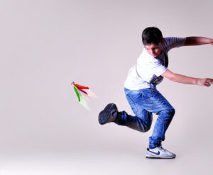 Boy playing with UKick