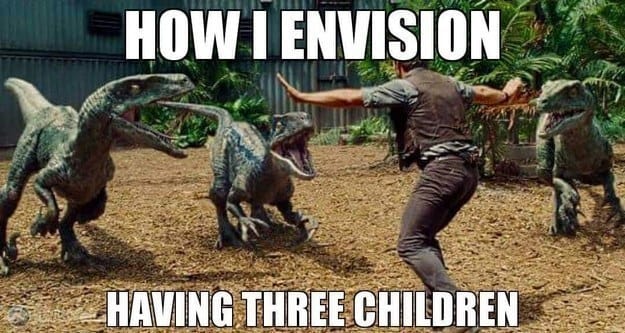 meme about having three children