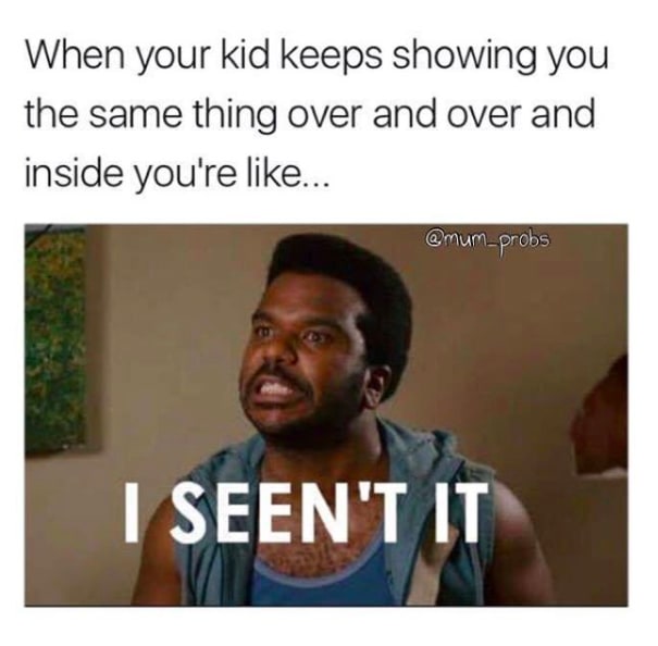 meme about children repeating themselves 