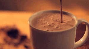hot chocolate being poured