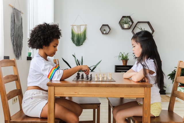 Children playing chess