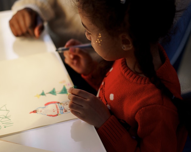 Girl writing letter to Santa