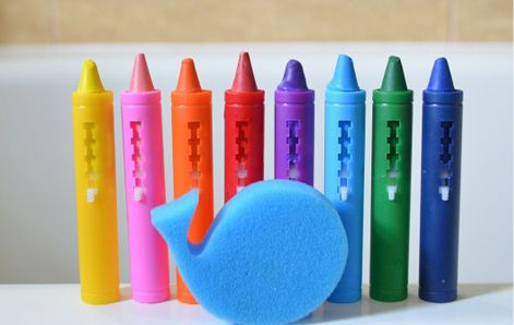 Bath Time Stencil Art - Fun in the Tub!